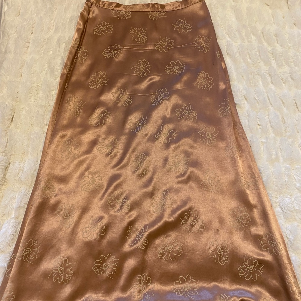 Flowery Silk Skirt